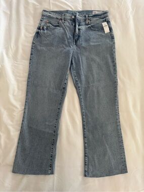 GAP Women's Light Blue High-Rise Crop Jeans